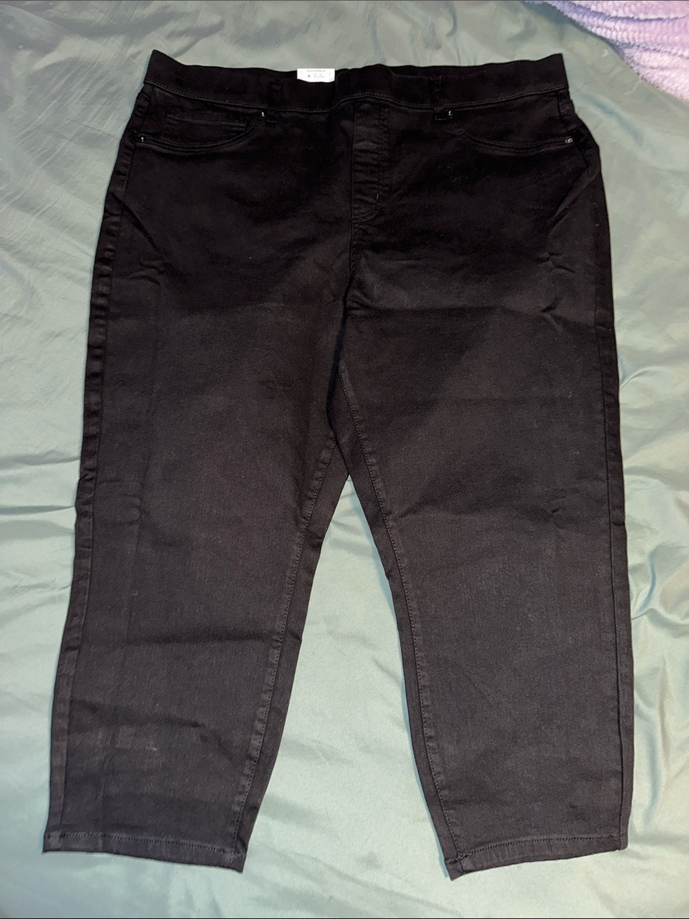 Time and Tru Black Skinny High-Rise Jeans leggings jegging high rise capri